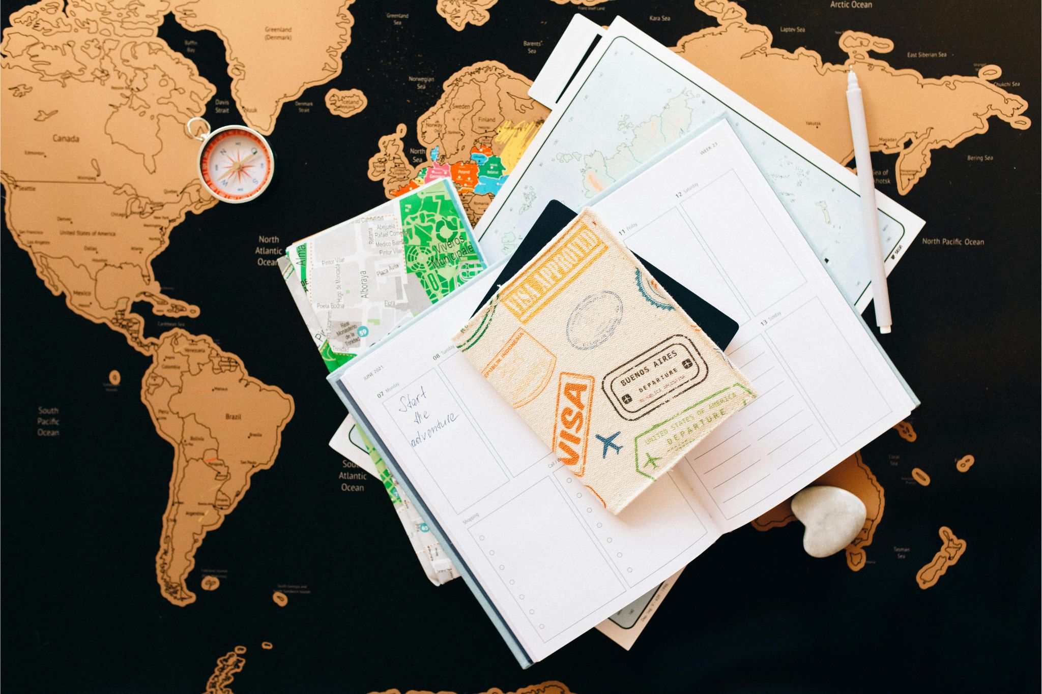 Passport with digital nomad visa